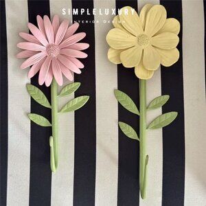2 Slightly Used Super Cute Pottery Barn Kids Floral Wall Hooks